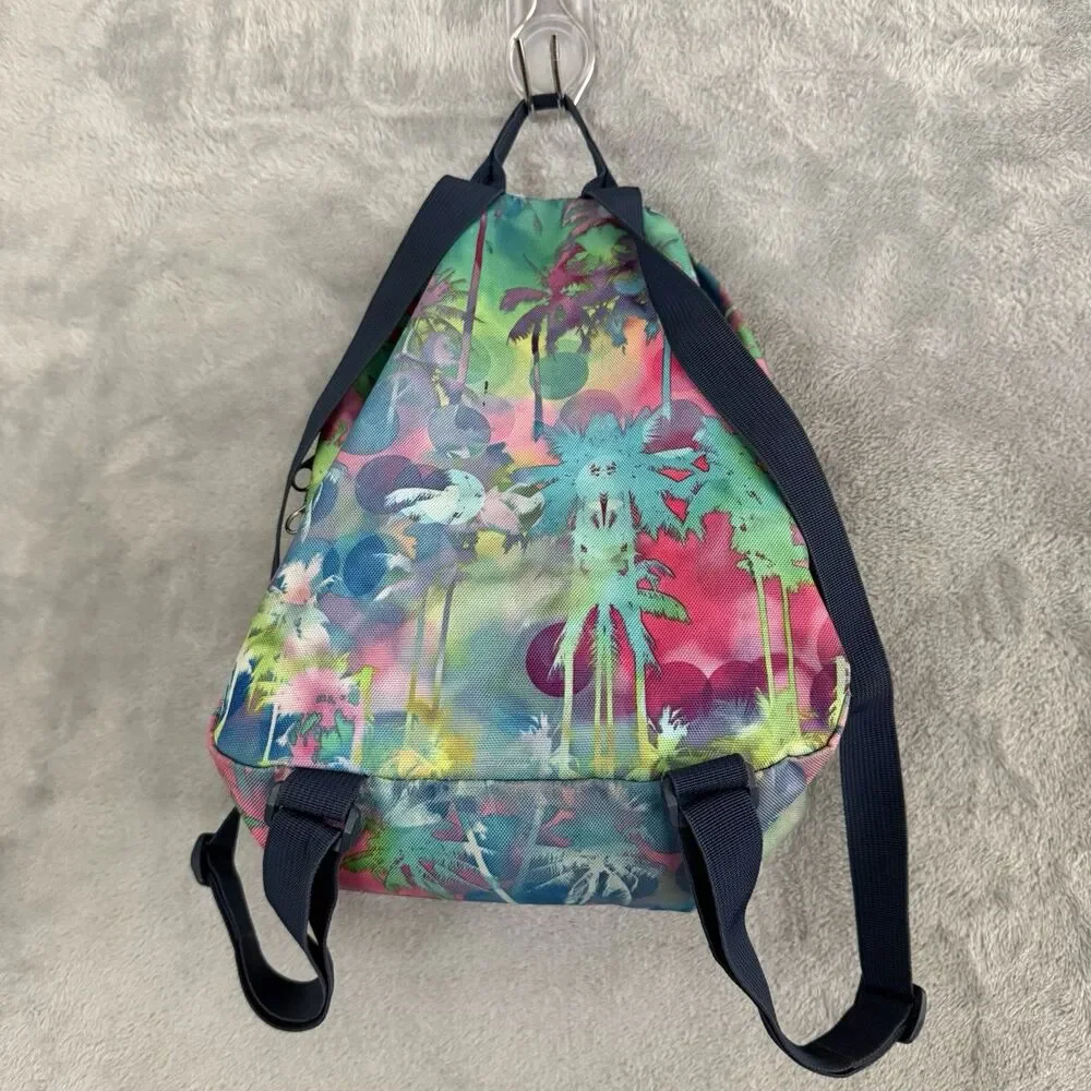 JanSport Half Pint Mini Backpack Palm Tree Tropical Print Adjustable Straps
